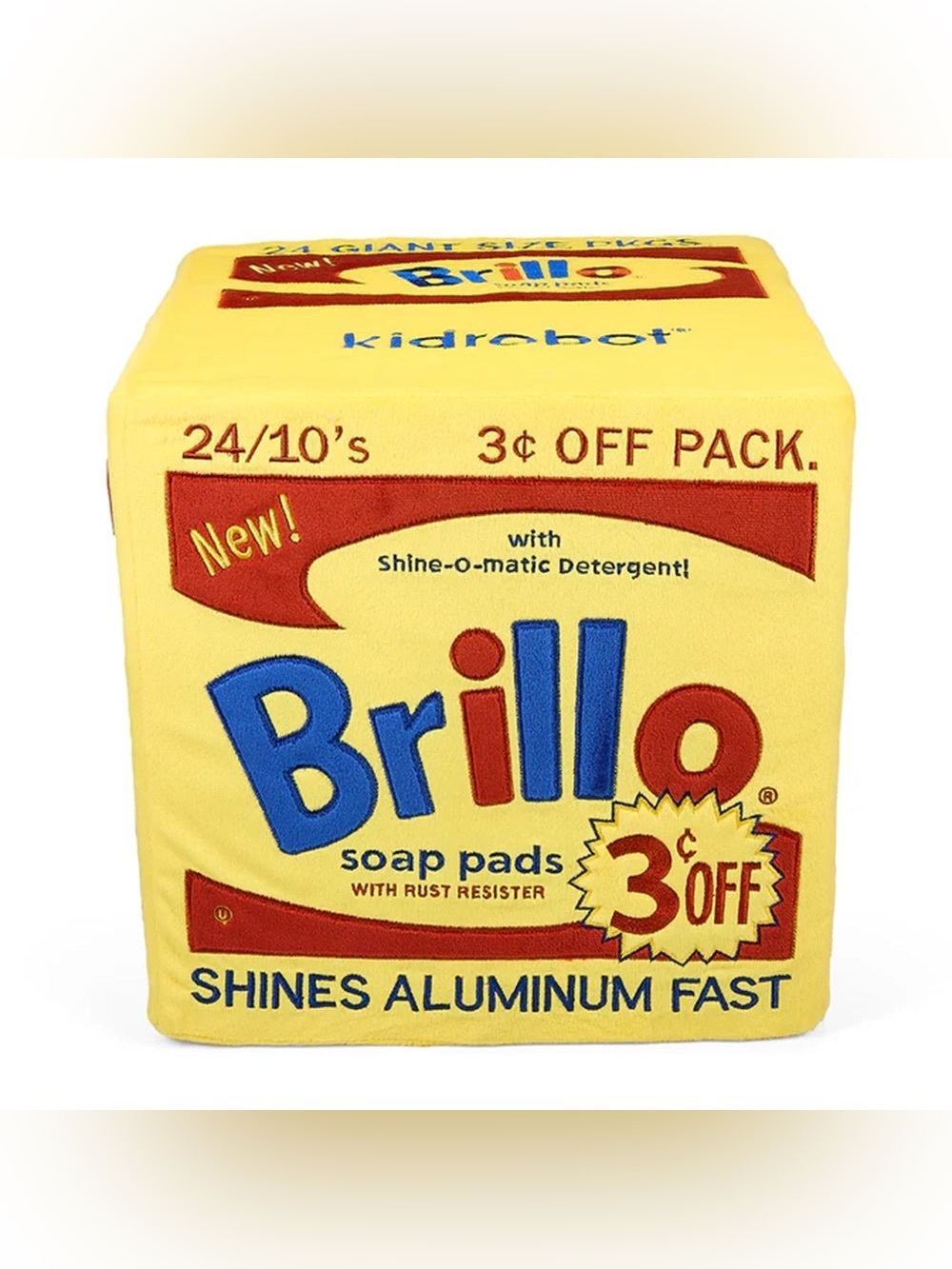 Kidrobot x Andy Warhol Brillo Plush Pillow